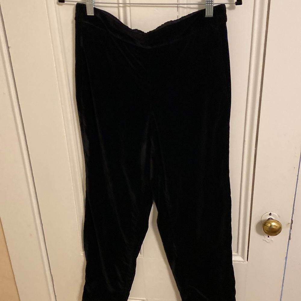 J.Crew Factory Black Velvet Jamie Pants